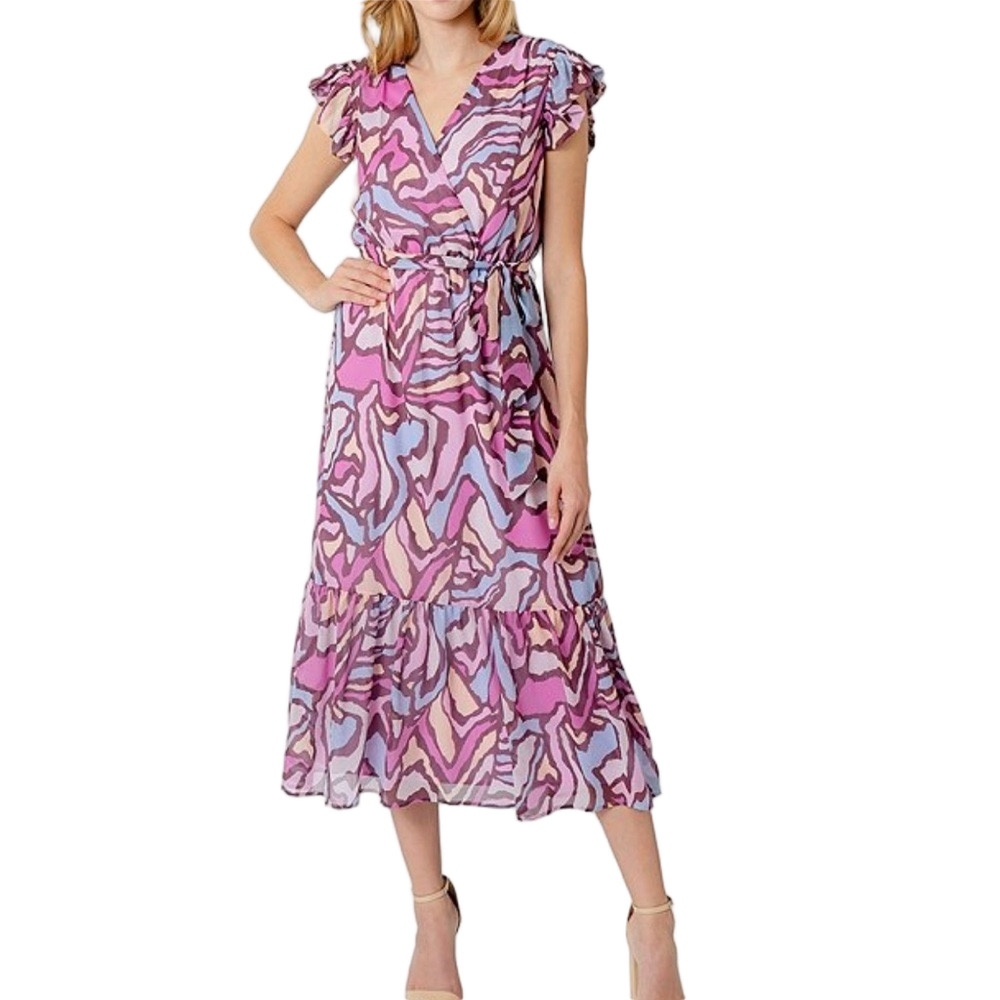 Sam Edelman Rose Landscape midi dress multicolor Size 2